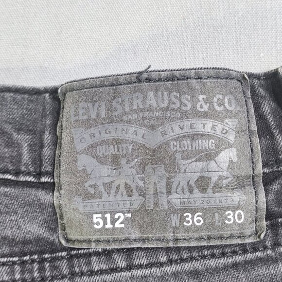 Levi's 512 jeans men's size W36 L30 medium washed grey slim taper - Picture 5 of 14